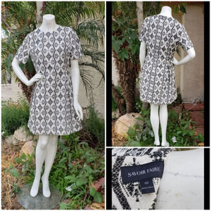 Savoir Faire Women's Short-Sleeve Jacquard‎ A-Line